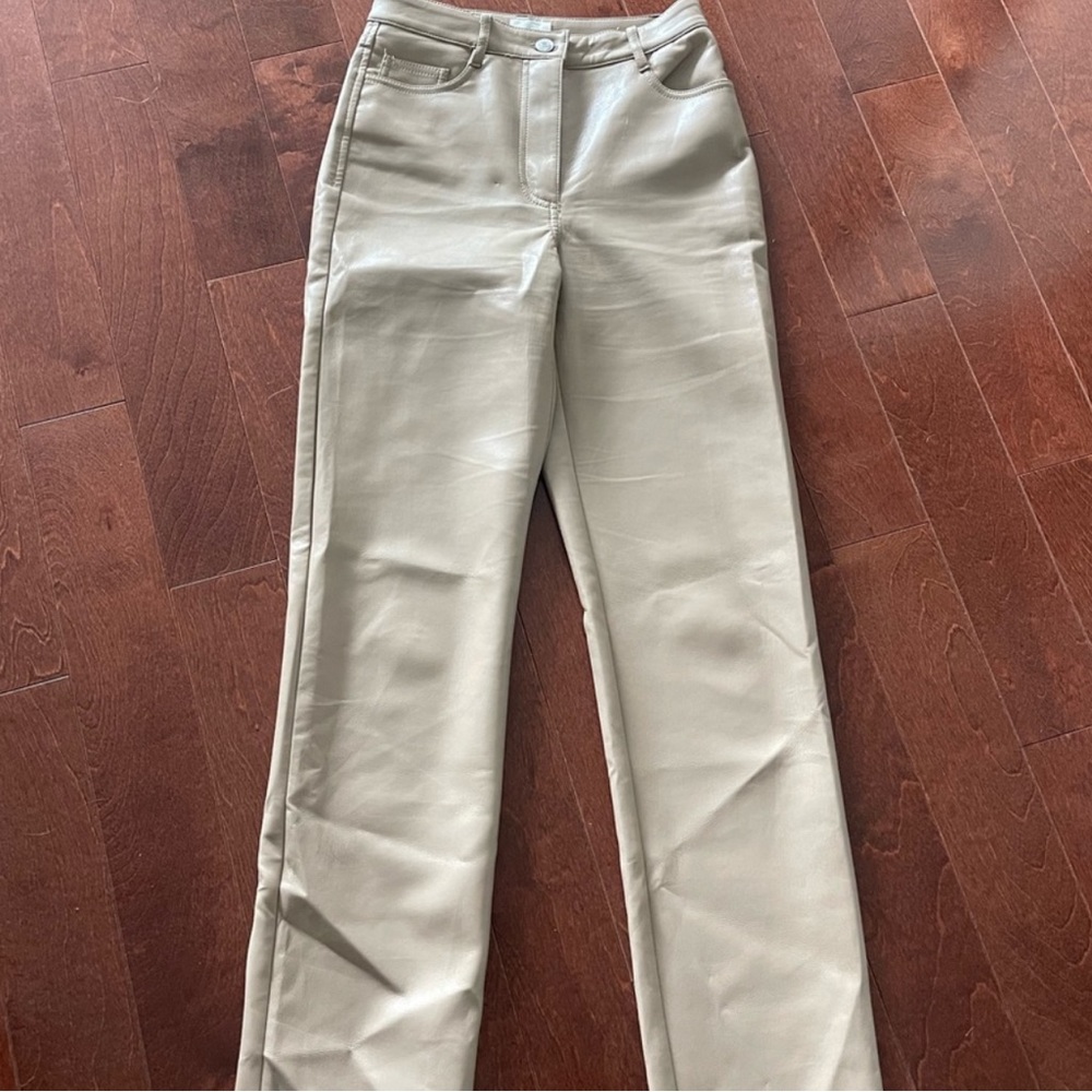 Melina Aritzia pant - faux leather straight leg